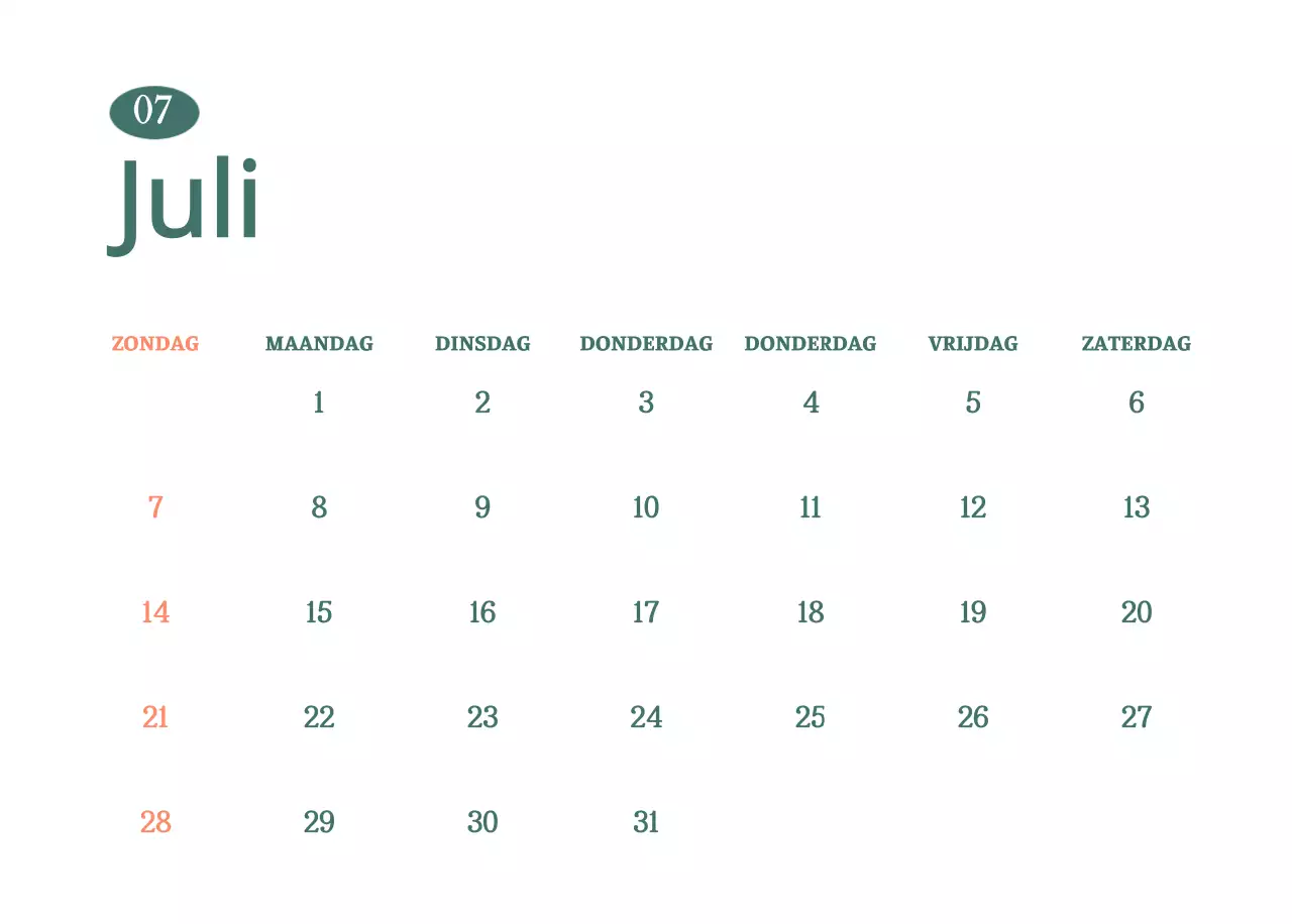 Cafékalender met aanbevelingen voor drankjes van de maand