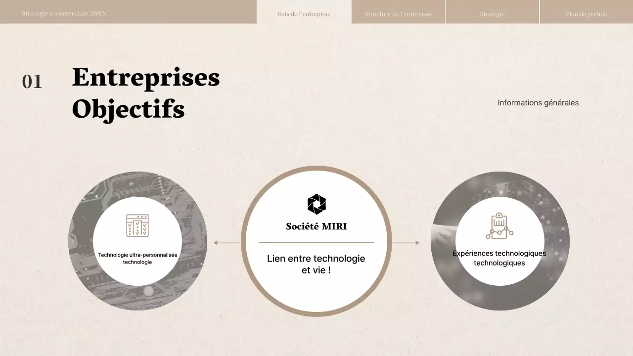 Rapport de stratégie d'entreprise avec une texture de papier beige