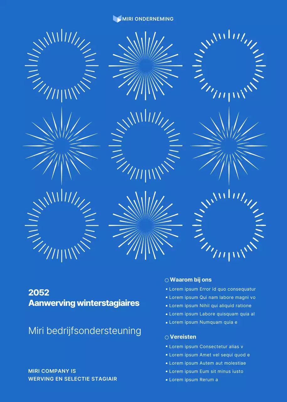 Blauwe en witte geometrische vormen Aankondiging winterstage