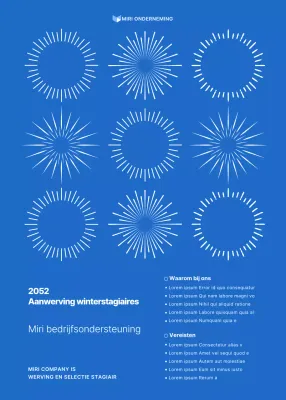 Blauwe en witte geometrische vormen Aankondiging winterstage