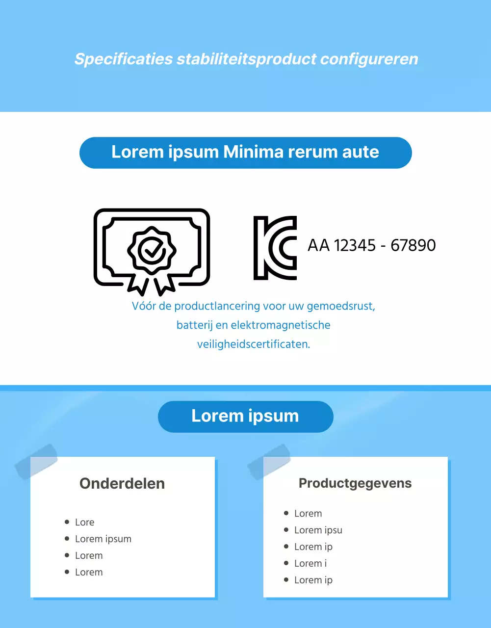 Eenvoudige waaier met lichtblauwe achtergrond uitgelegd