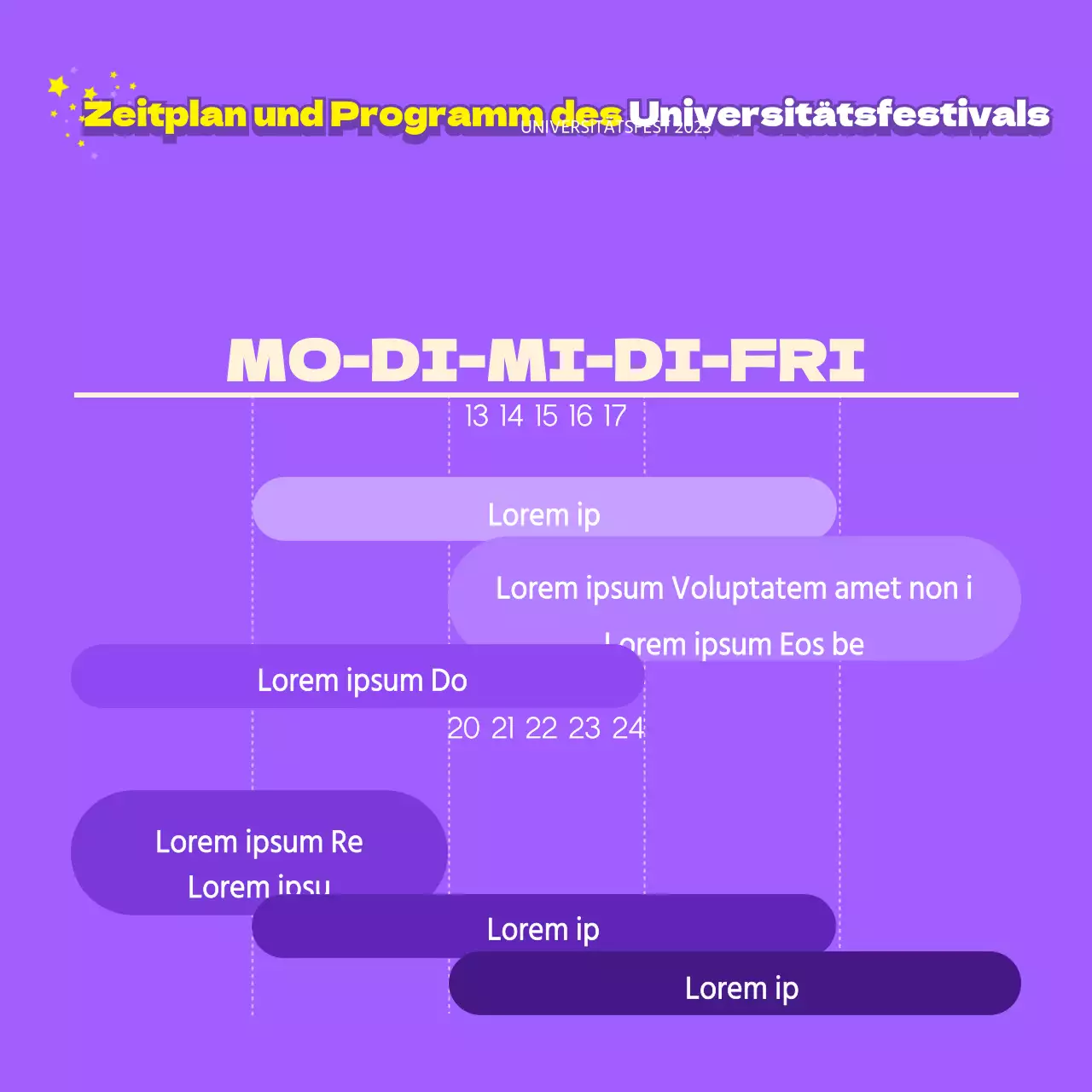 Festkalender der Universität