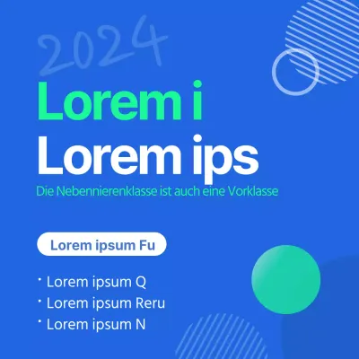 Neonblaues und neongrünes Trainingsthema für die Abschlussprüfung