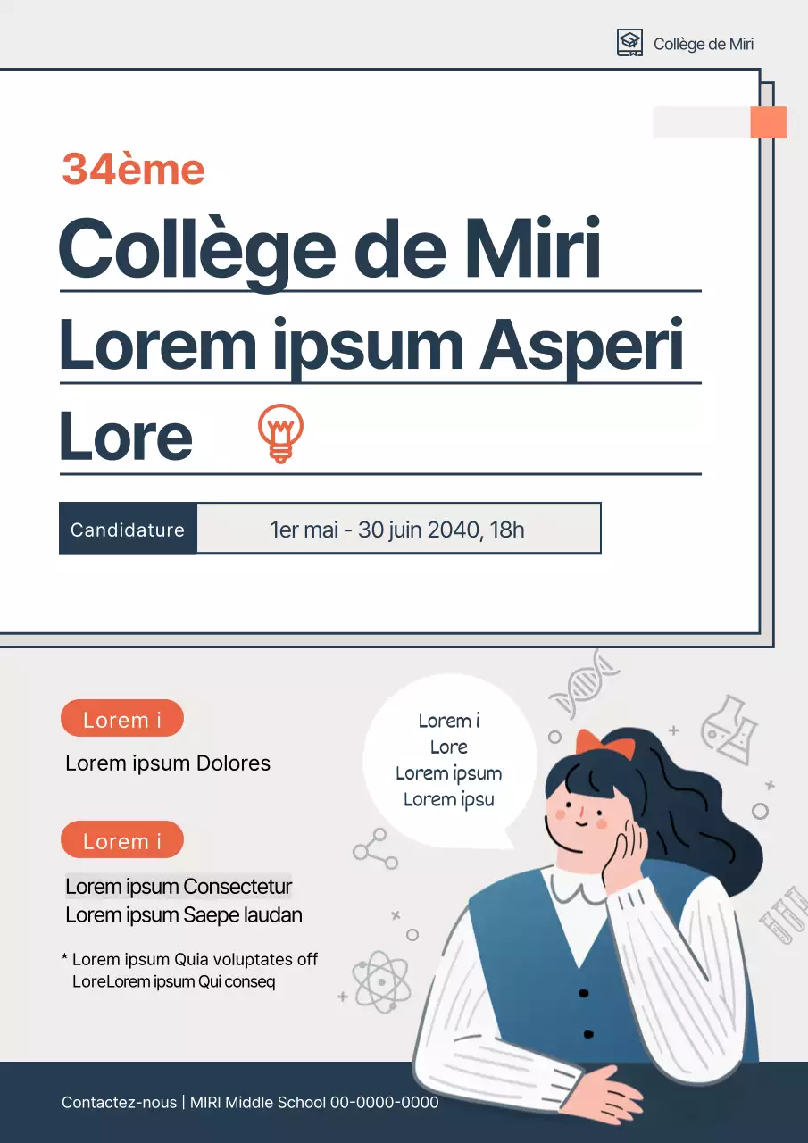 Affiche illustrée de la Journée de l'invention en Navy Orange Point