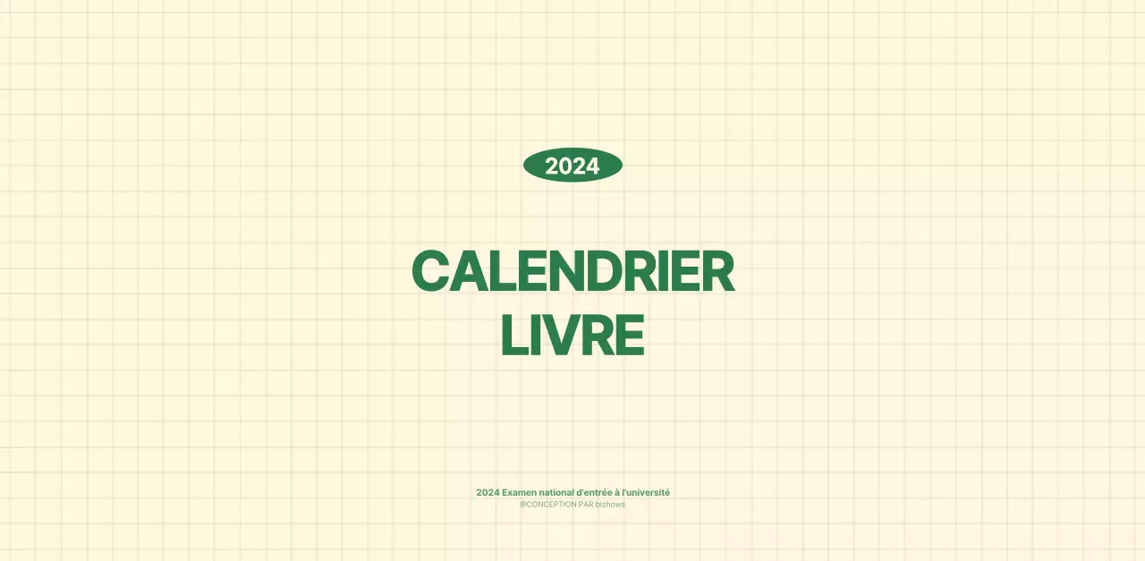 Calendrier mural SAT D-day notepad concept en vert et jaune clair