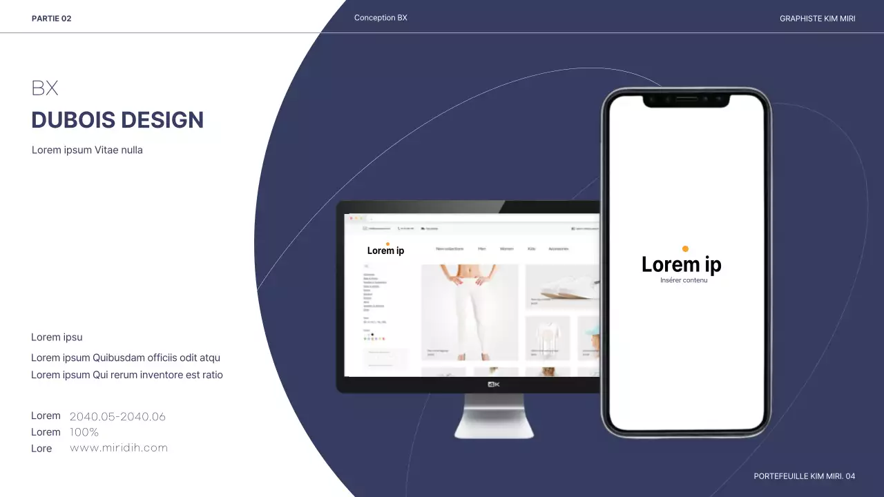 Présentation d'un portfolio pour les designers de White Navy Neat