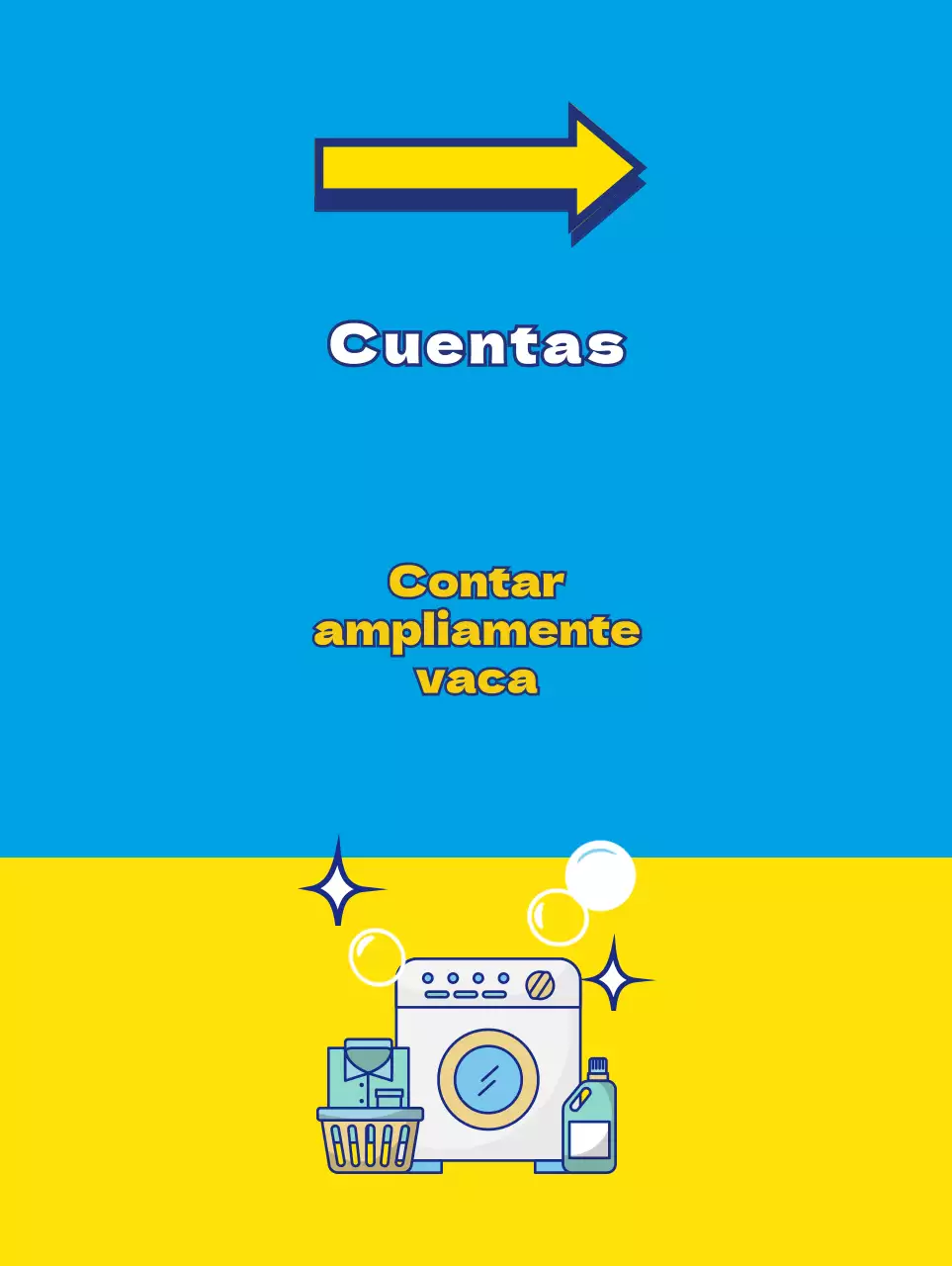 Bonita pancarta de lavandería en amarillo y azul claro