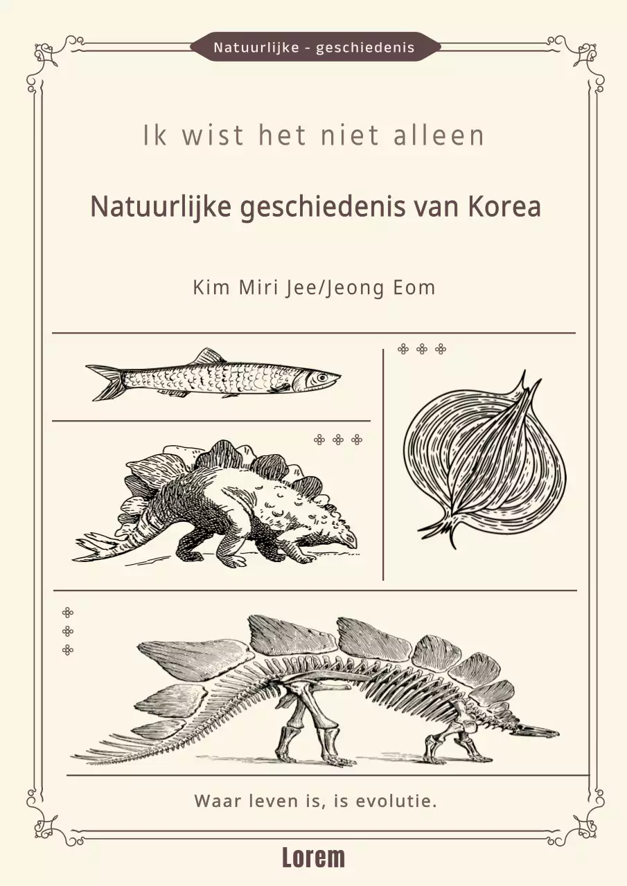 Bruine klassieke natuurhistorische boekomslag