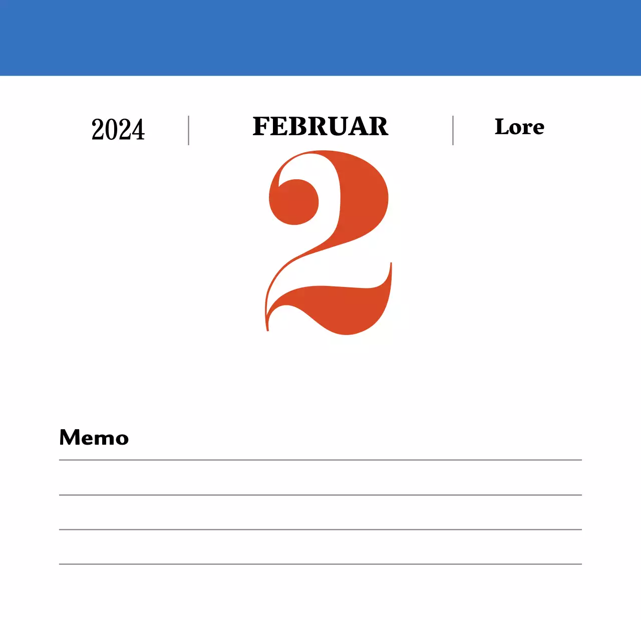 Retro-Konzept Nostalgie-Kalender in rot und blau