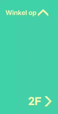 Mint en geel balsa met locatie-instructies