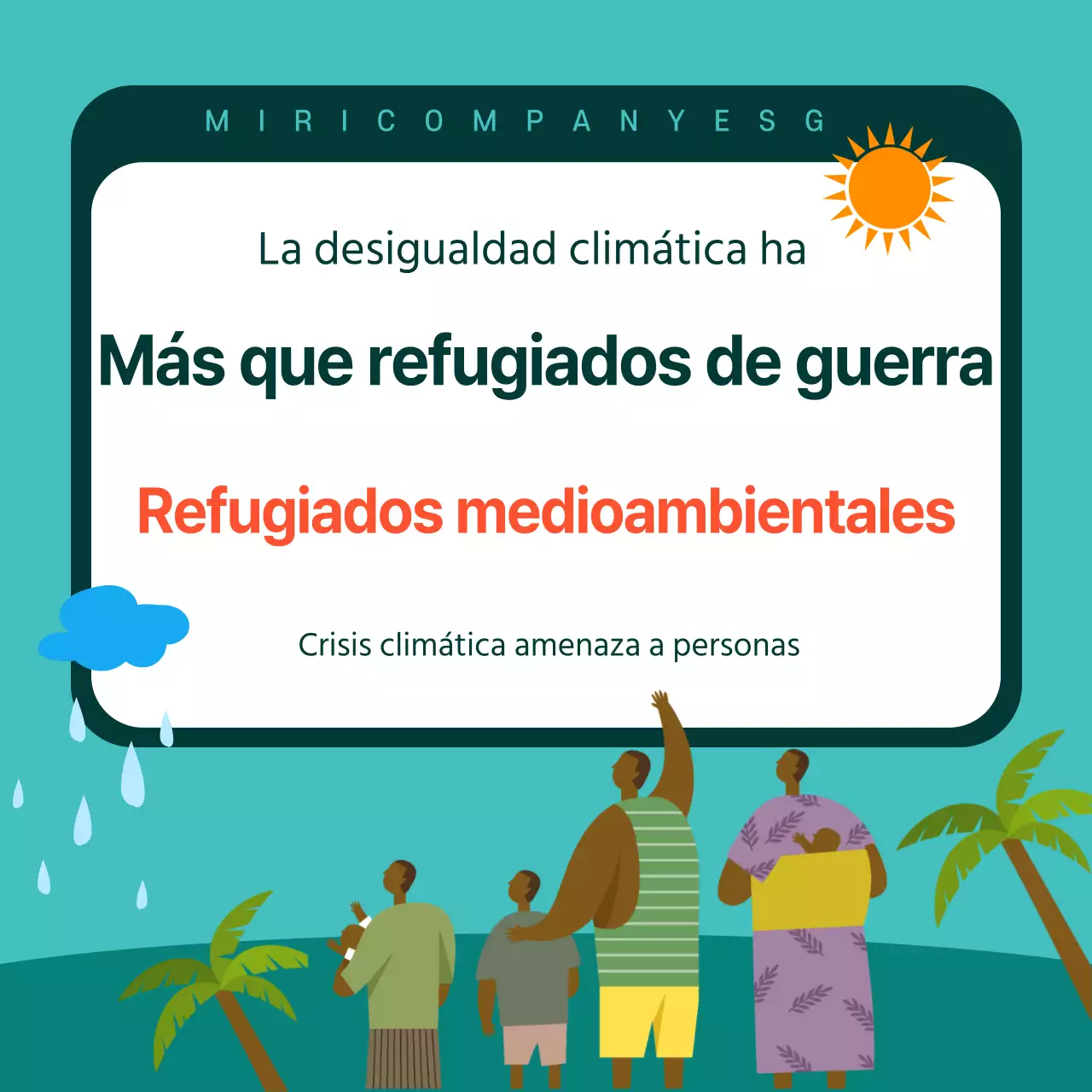 Verdes, refugiados medioambientales descriptivos