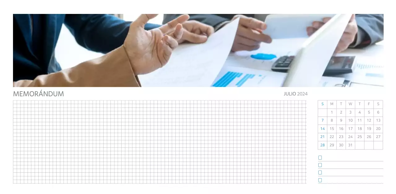 Calendario de empresa blanco y sencillo