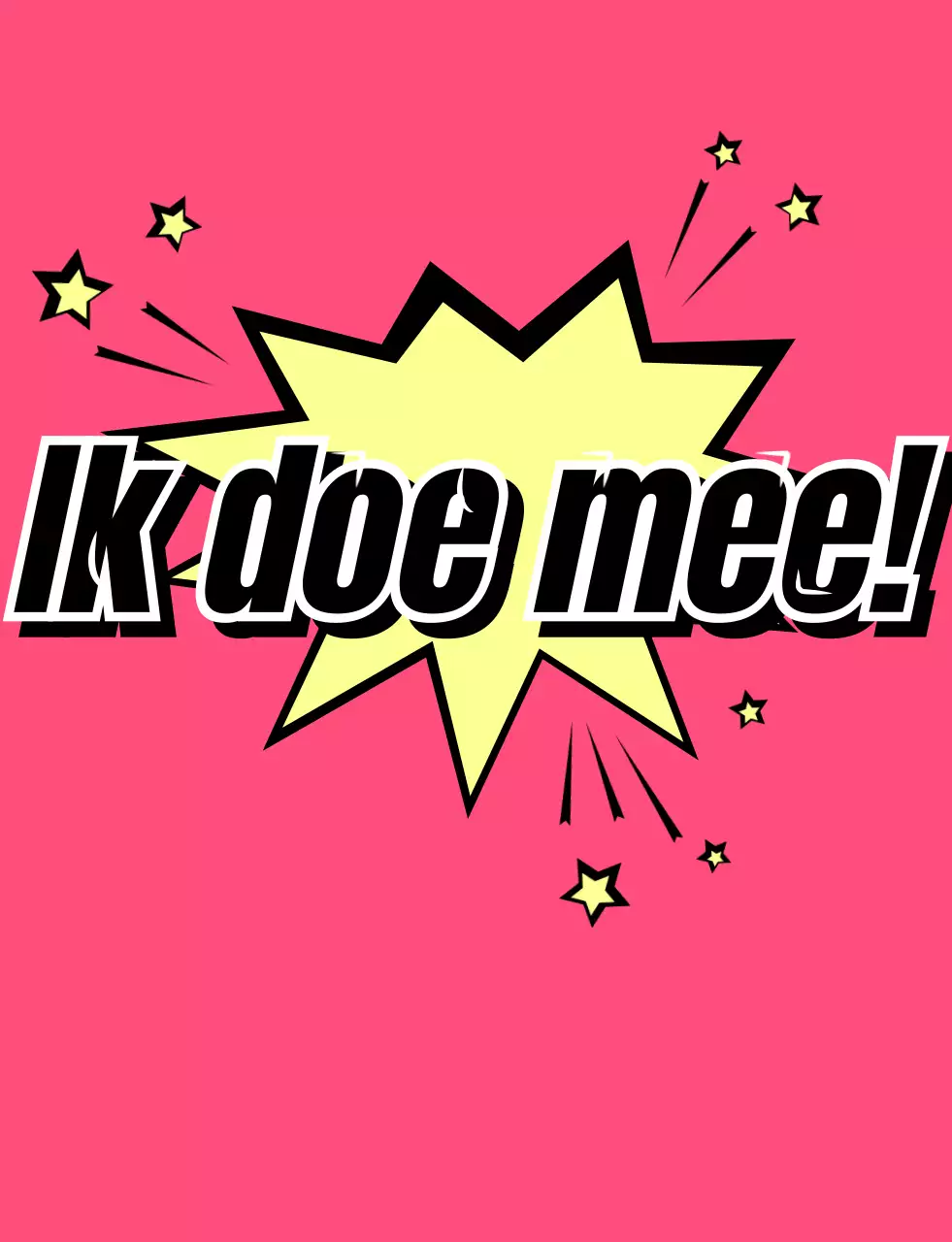 School groep t-shirt met afgeronde cartoon tekst concept