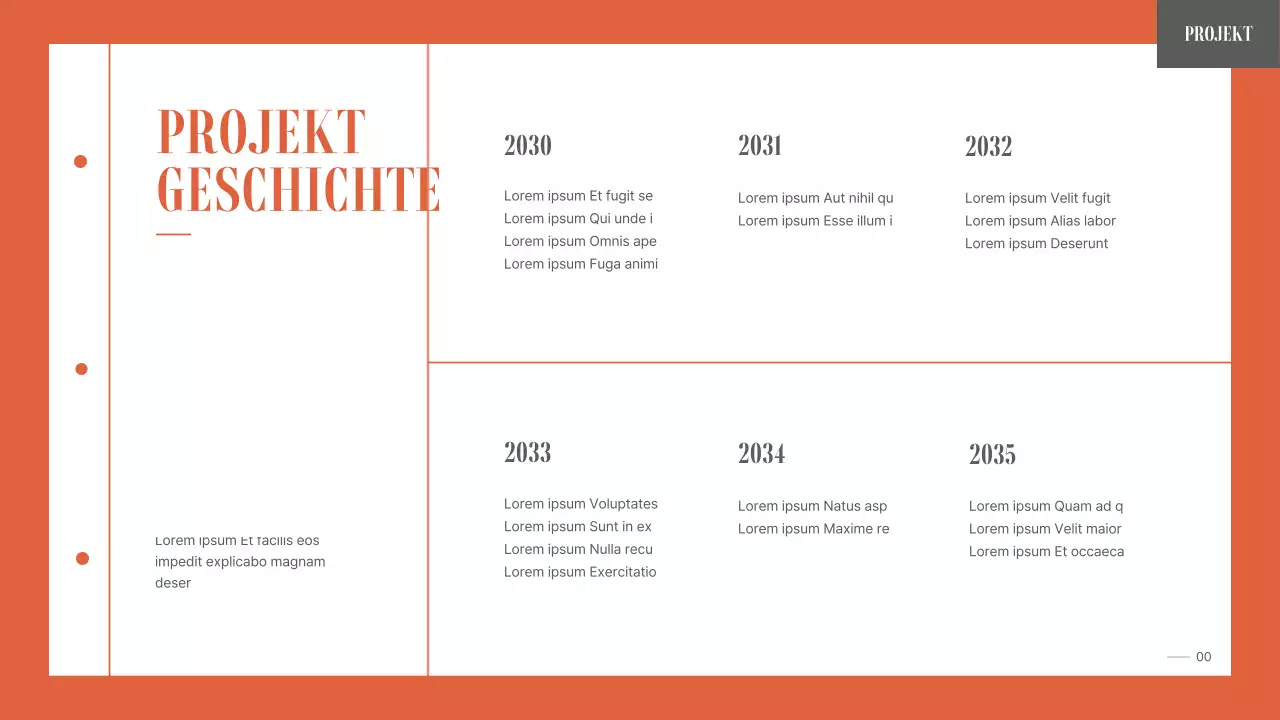 Ein einfaches, geordnetes Portfolio für einen Universitätsstudenten in Orange