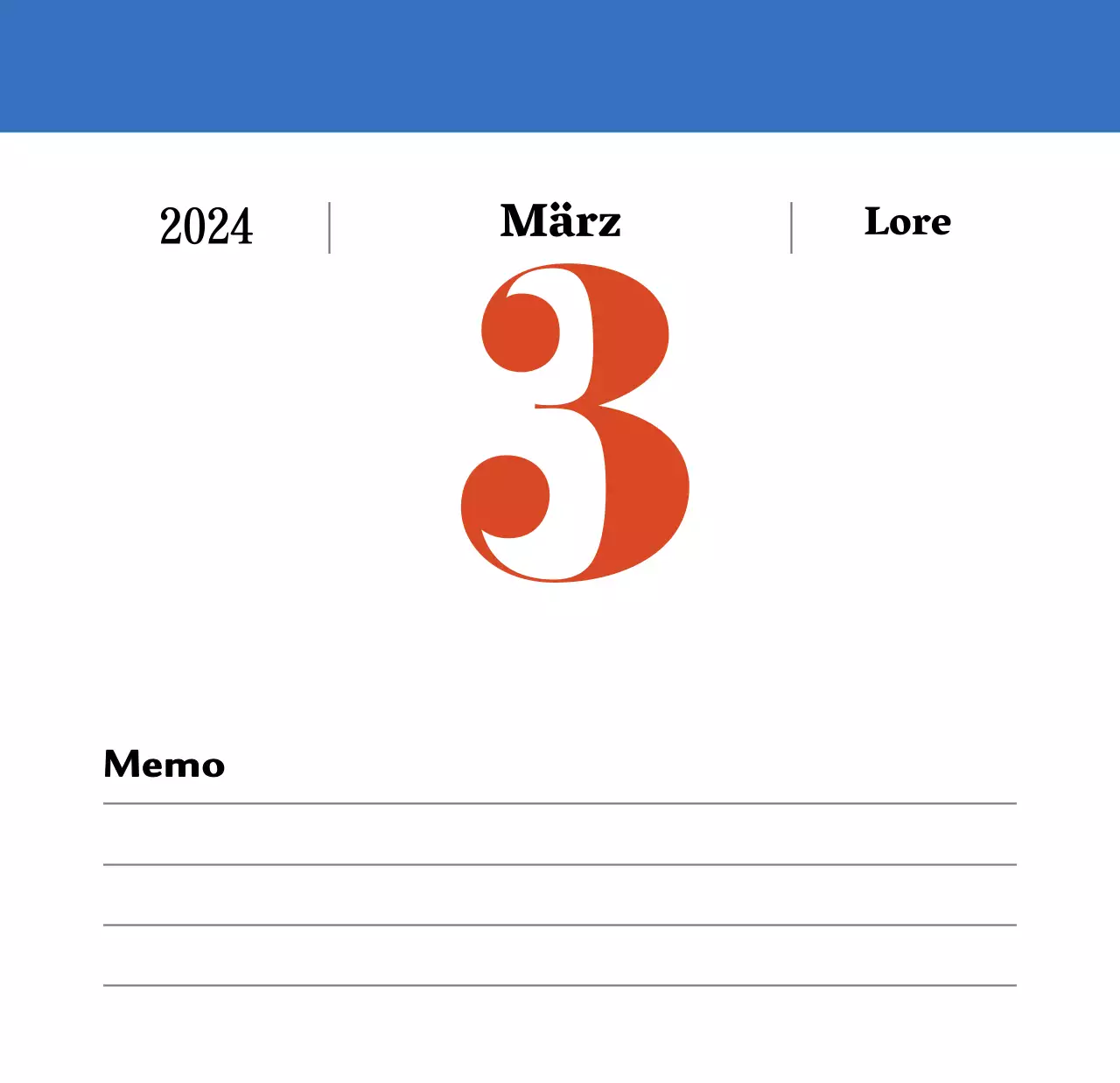 Retro-Konzept Nostalgie-Kalender in rot und blau