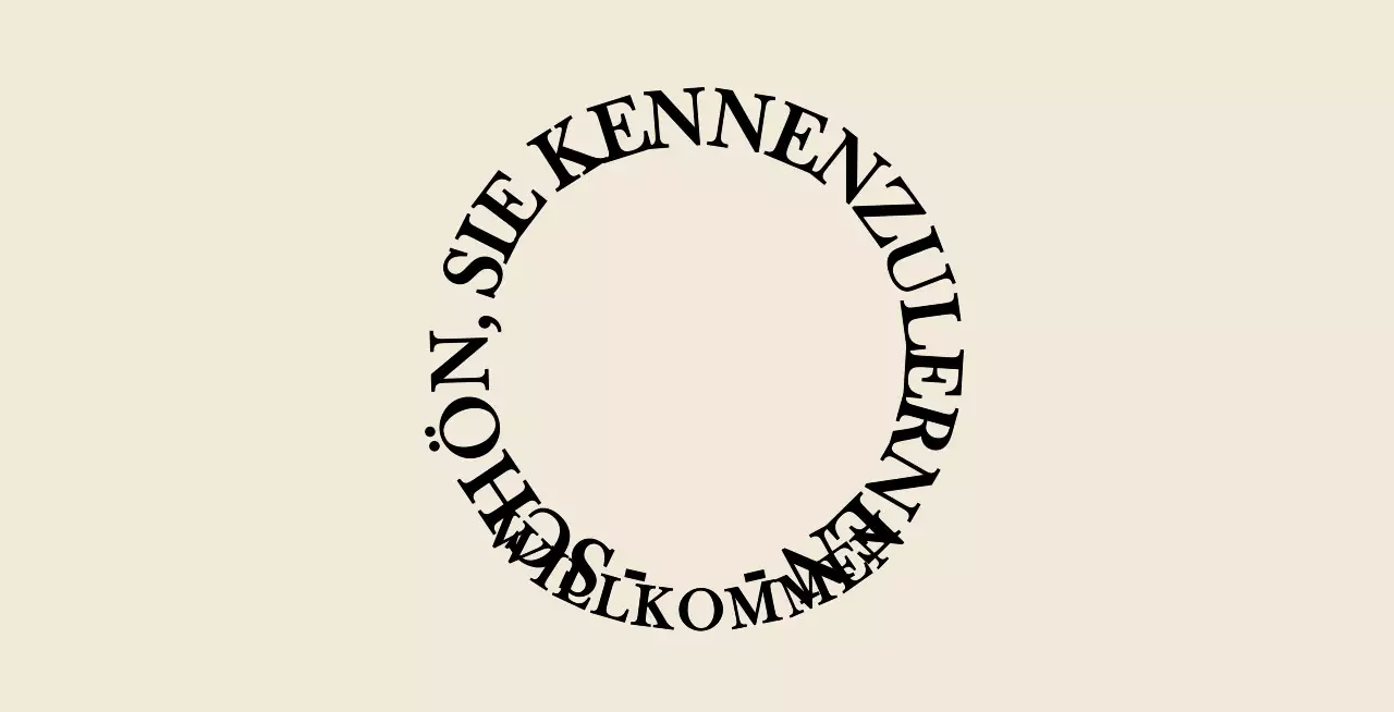 Einfacher, emotionaler Textstil in Hellbraun und Schwarz