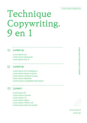 Un plan de cours simple, de style moderne, en vert et blanc