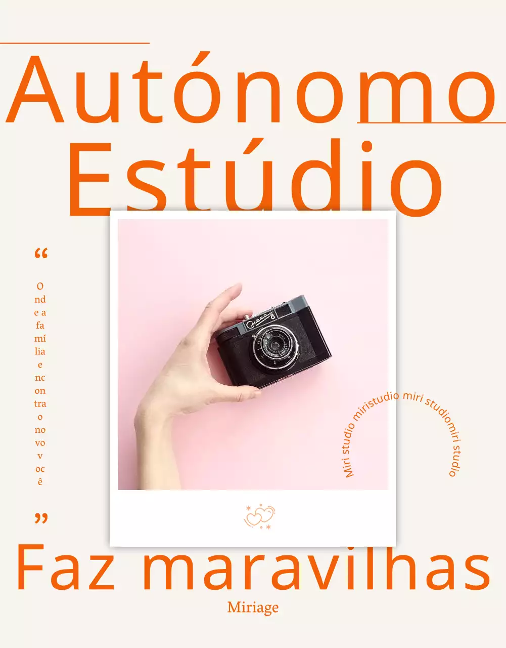 Um guia para um estúdio de selfies limpo, bege e laranja