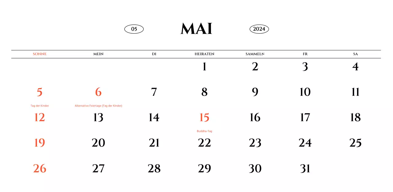 Wandkalender im einfachen Stil mit schwarz-weißer emotionaler Reisefotografie