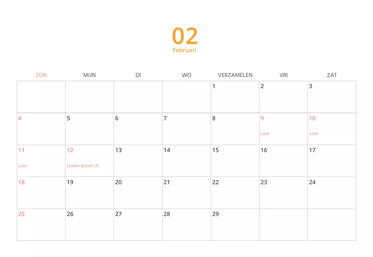 Schattige geïllustreerde groene bureaukalender met familiethema