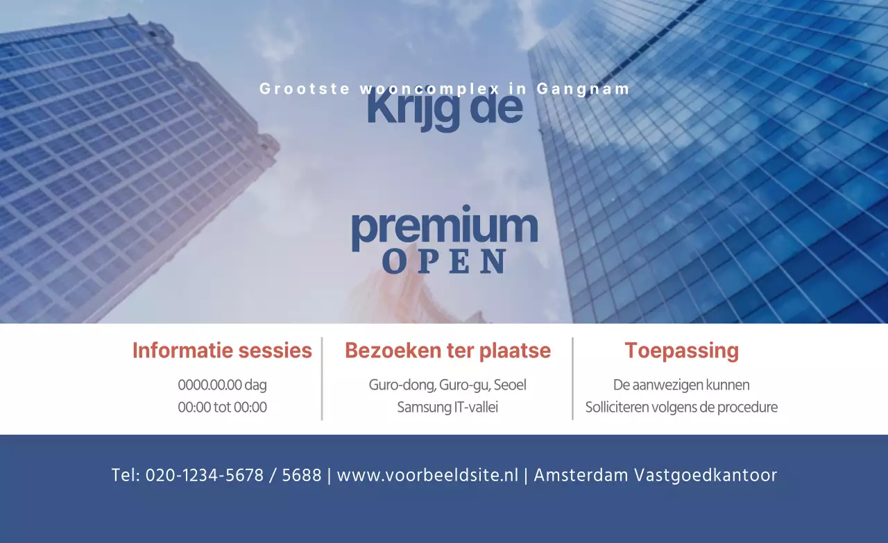 Ontwerp een vertrouwde hotpack met foto's van gebouwen in het stadscentrum om de verkoop van appartementen te promoten