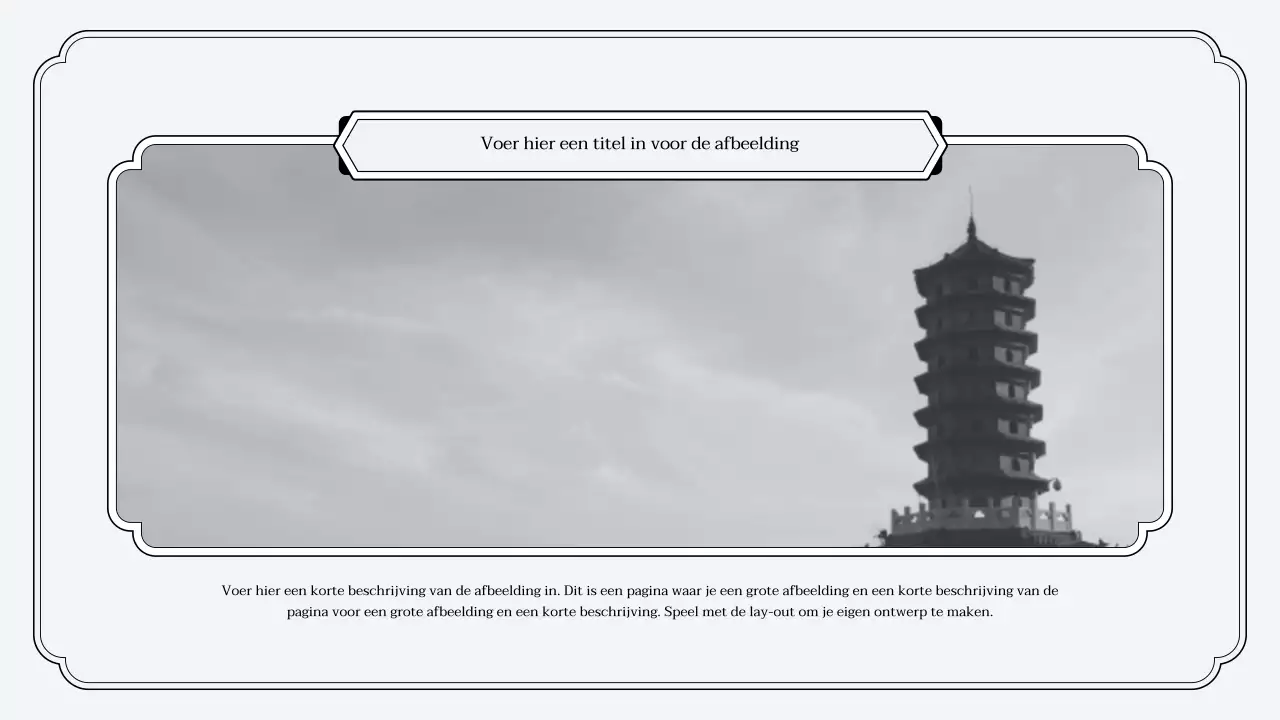 Eenvoudige presentatiekit in oosterse stijl