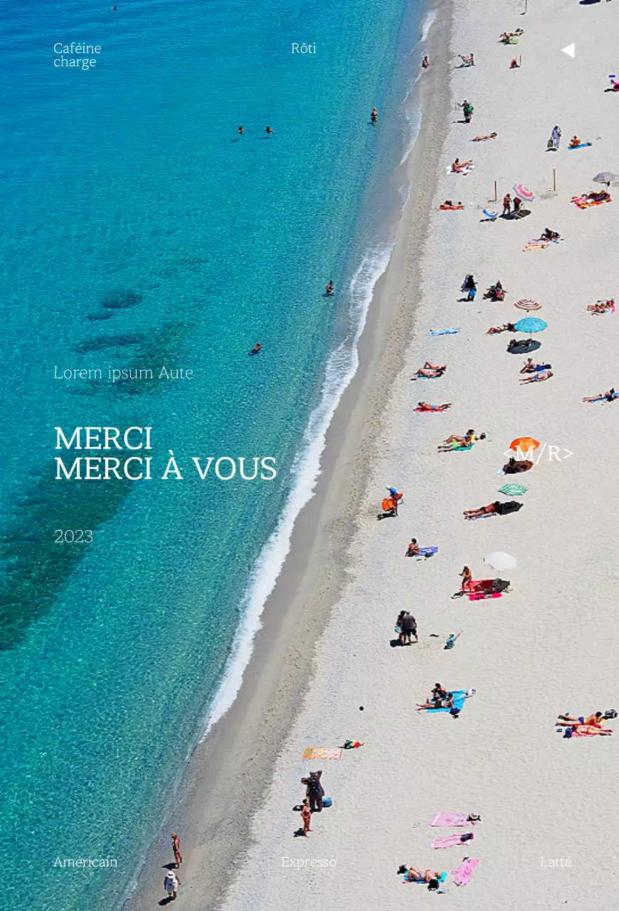 Promouvoir un café de photographie de plage d'inspiration vintage