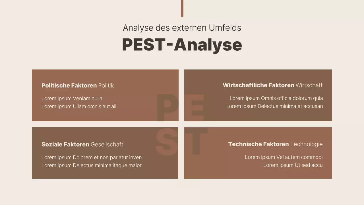 Braun und einfach für die Präsentation von Fallstudien