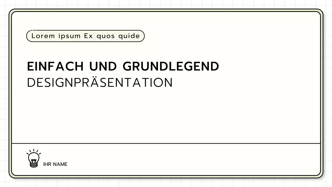 Ein Basis-Präsentationspaket in Gelb, Lindgrün und Blau