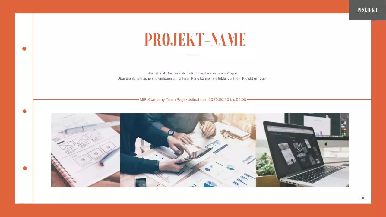 Ein einfaches, geordnetes Portfolio für einen Universitätsstudenten in Orange