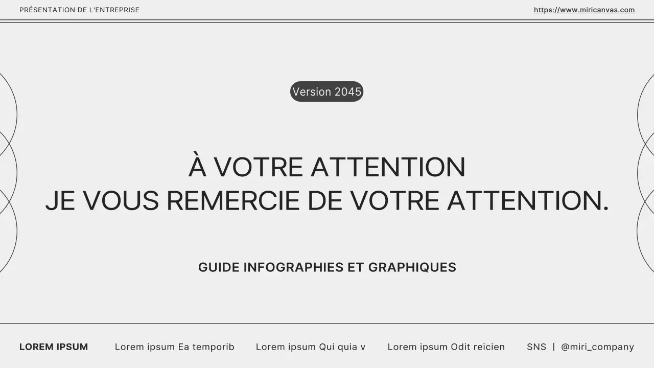 Monotone gris et noir pour une présentation d'entreprise simple