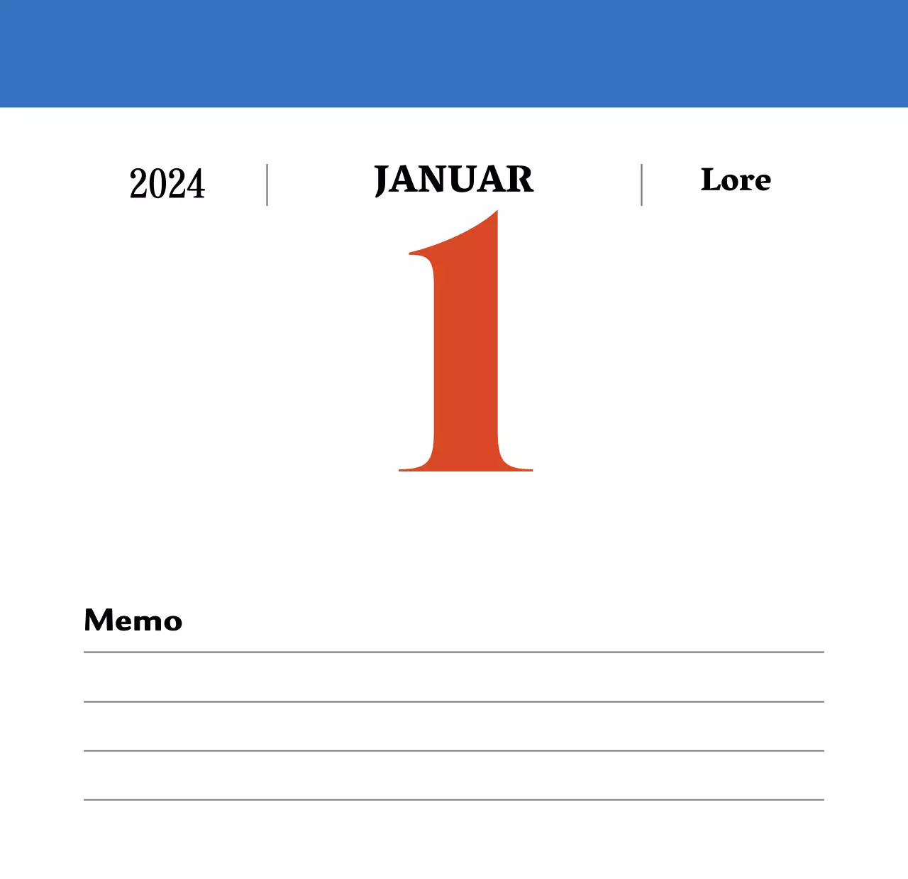 Retro-Konzept Nostalgie-Kalender in rot und blau