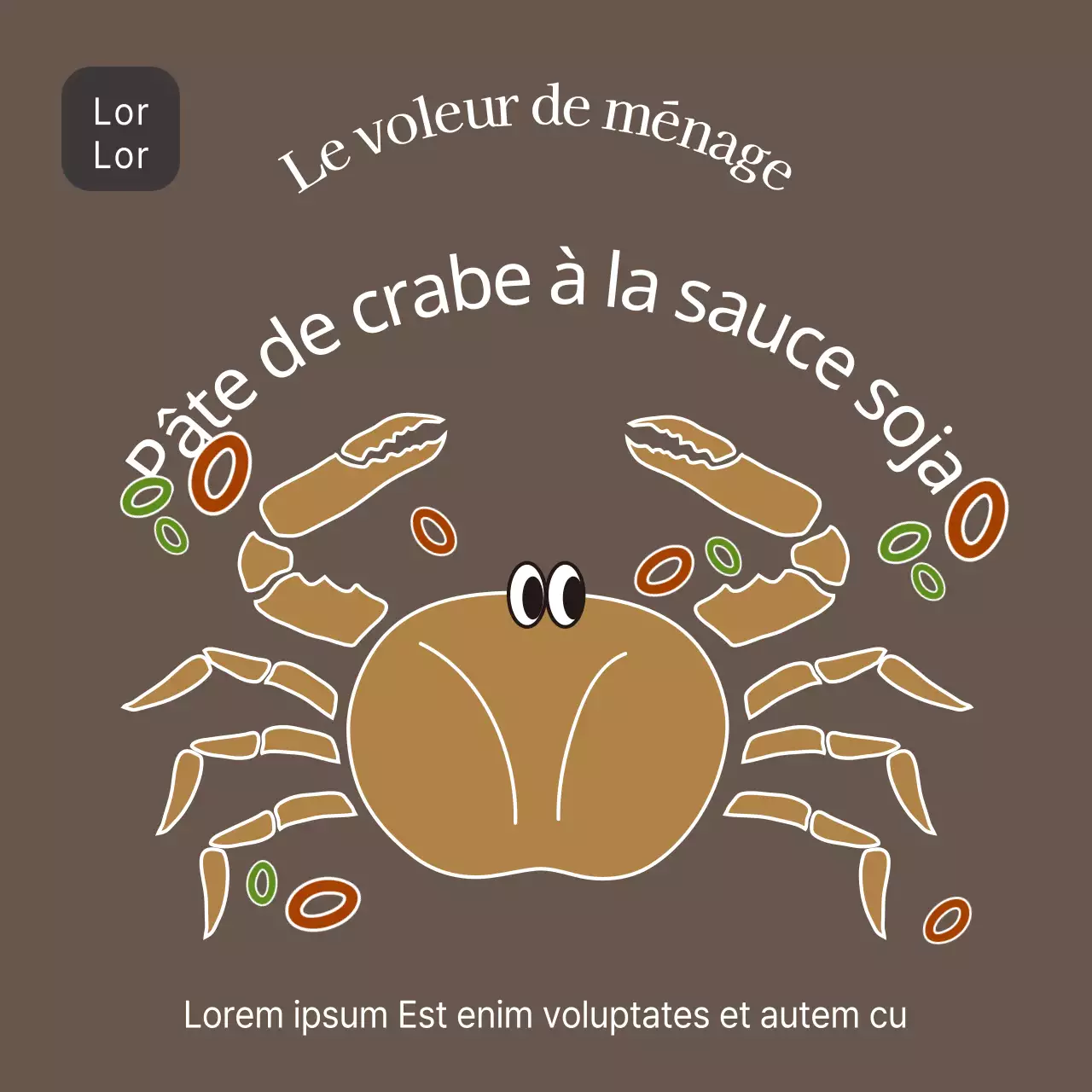 Sauce soja aux fruits de mer pâte de crabe