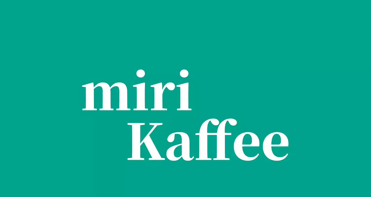 Cafe Ballette auf türkisem Hintergrund mit einem Logo in Englisch