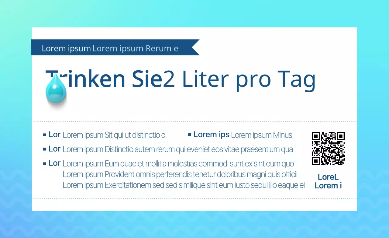 Gestaltung eines Hot Packs zur Förderung einer Kampagne für sauberes Trinkwasser