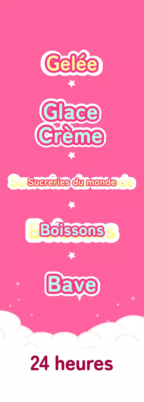 Un glacier rose et bleu clair