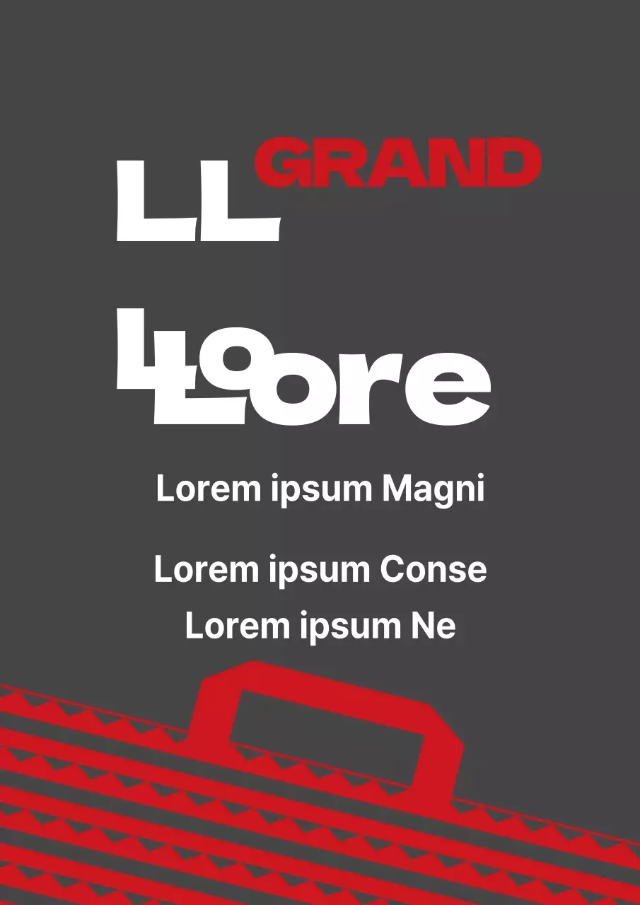 Promouvoir un événement avec l'illustration d'un sac à provisions rouge et gris