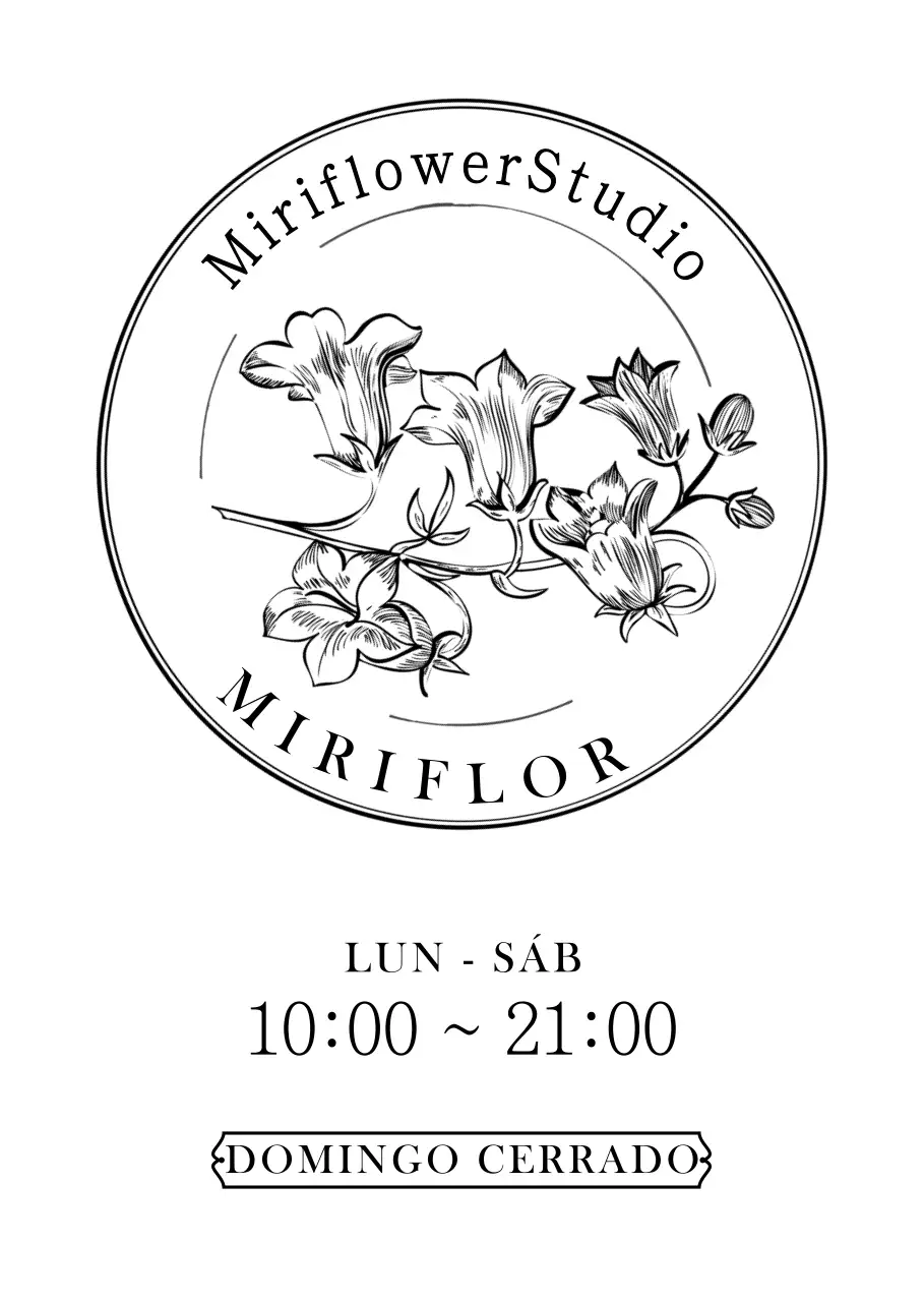 Horario del Estudio de Flores de Line Illustration