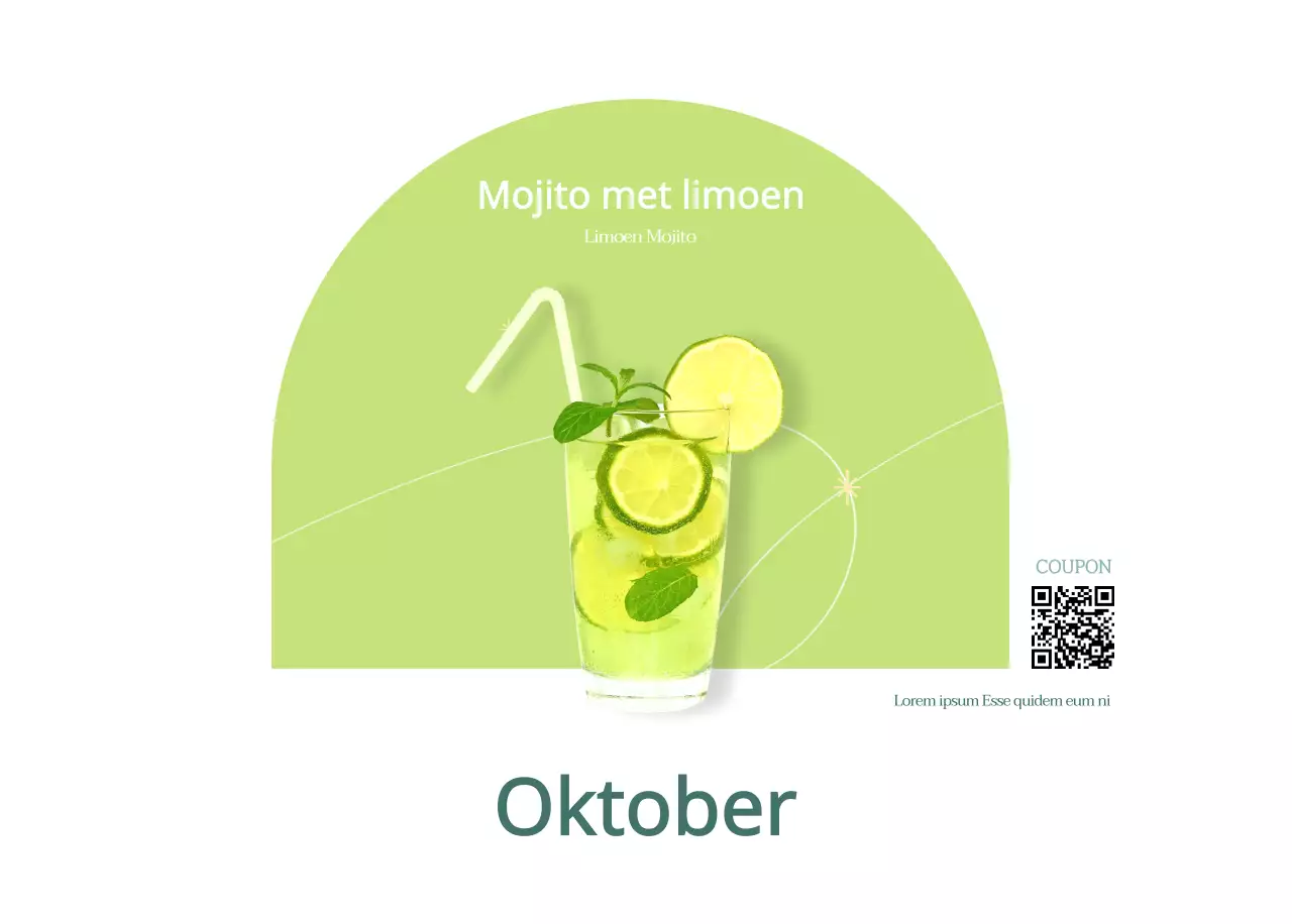 Cafékalender met aanbevelingen voor drankjes van de maand