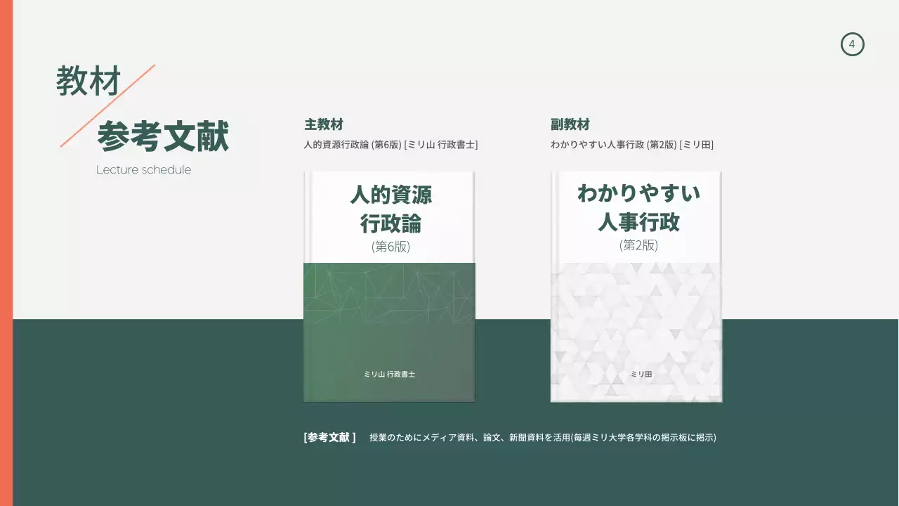 緑 モダン 講義 計画書 プレゼンテーション