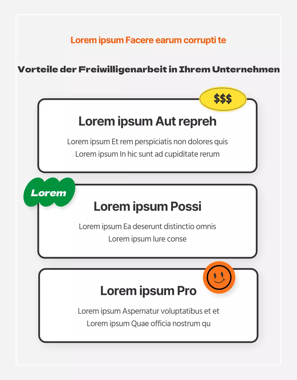 Lernen Sie unsere jungen, energiegeladenen, orangefarbenen internen Freiwilligen kennen (Detailseite)