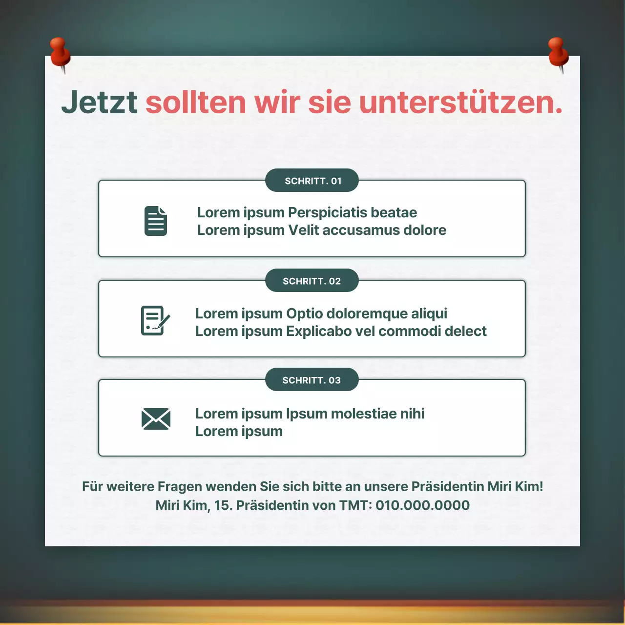 Universität Club Rekrutierung Kreidetafel KarteNews Design