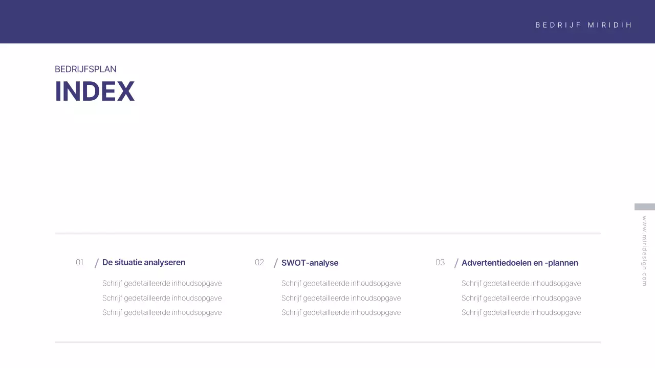 Creatief sjabloon voor paars thema