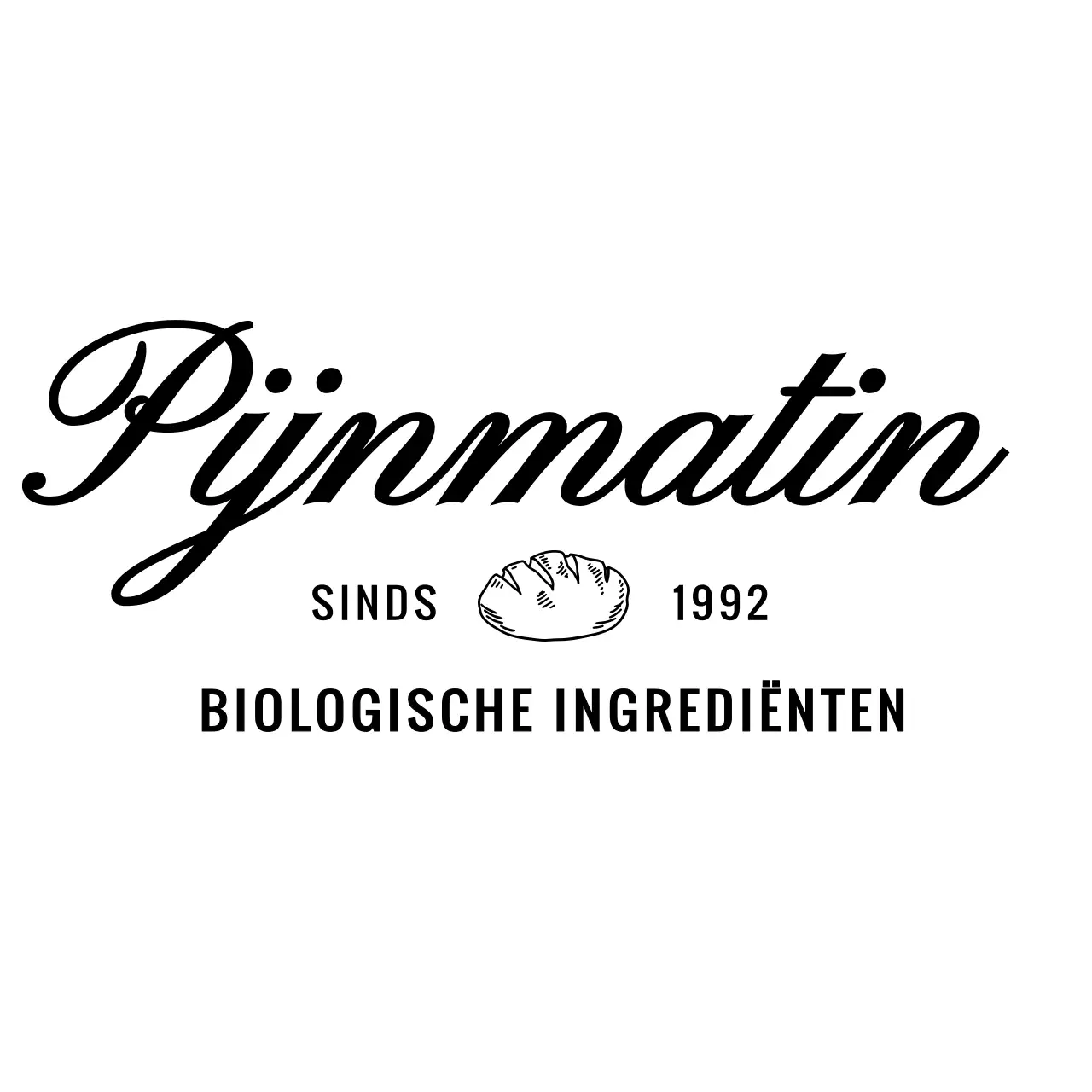 Broodwinkeldesign met zwart, stijlvol cursief en tekst