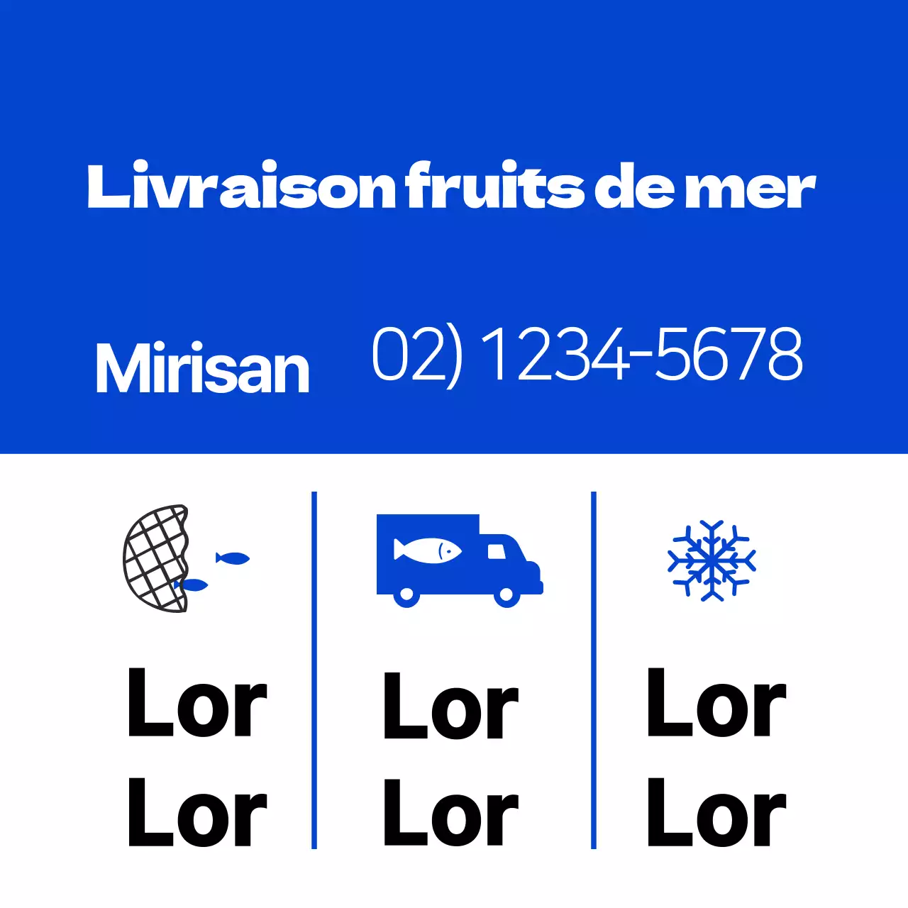 Livraison de fruits de mer