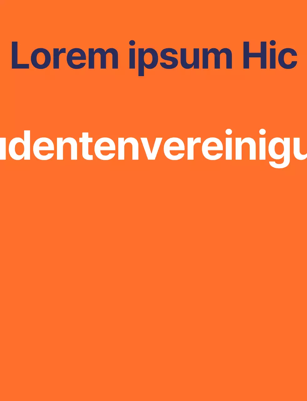 Weste der Schülervertretung der High School mit orange-navyblauem Schulsymbol-Logo