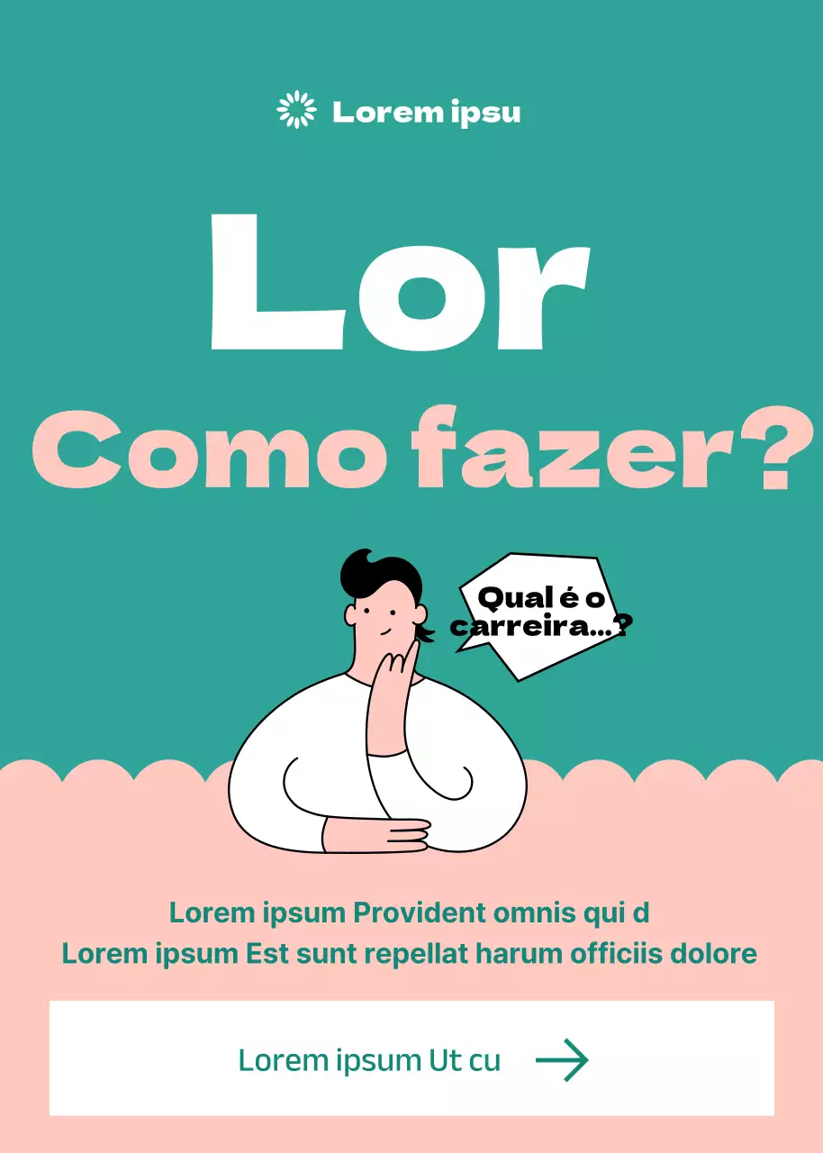 Ilustrado em cor-de-rosa e verde Aconselhamento profissional universitário