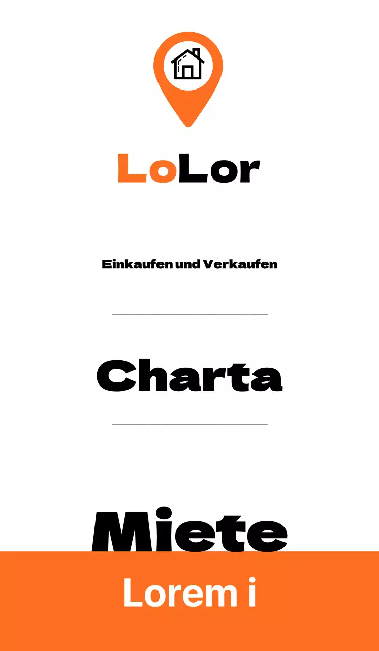 Ein sauberer Immobilienplatz mit orangefarbenem Akzent