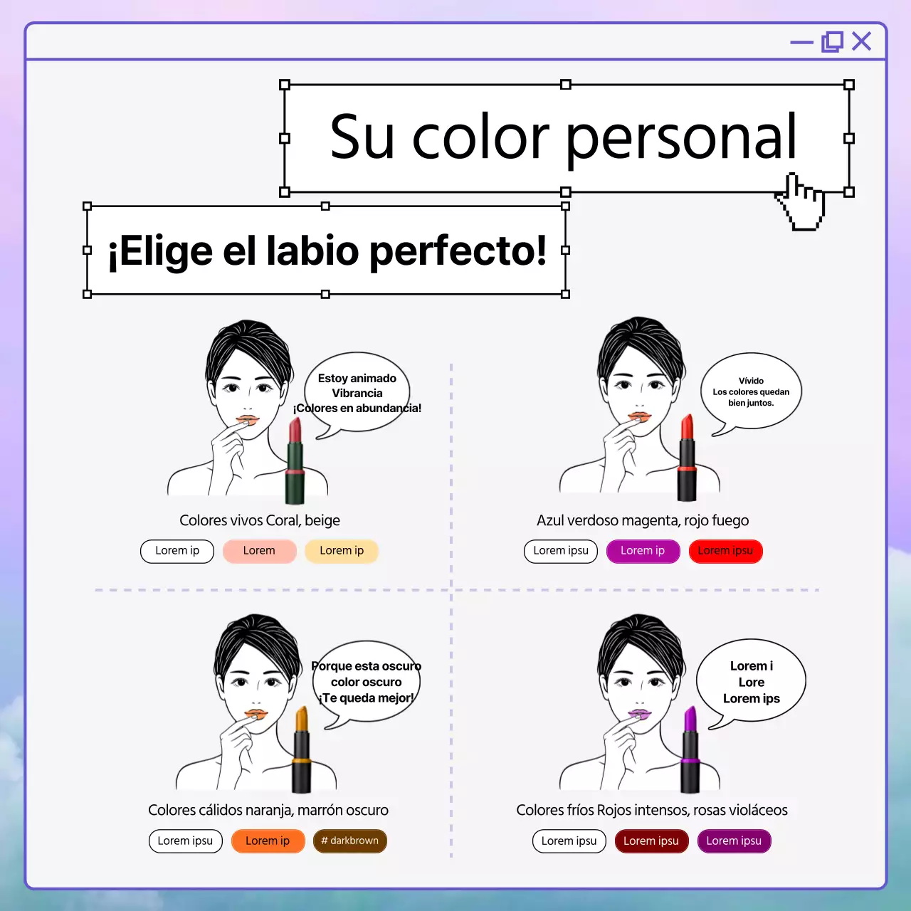 Introducción del morado como color personal de moda