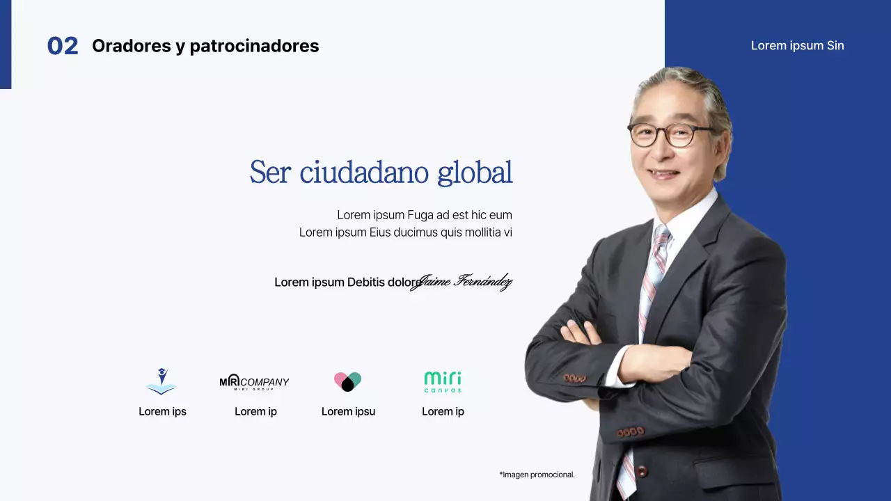 Simulacro de concurso universitario en blanco y azul